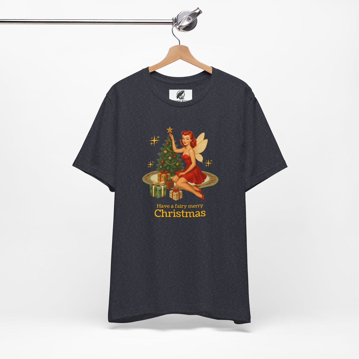 Fairy Christmas Graphic Tee, Vintage Pinup Unisex Shirt