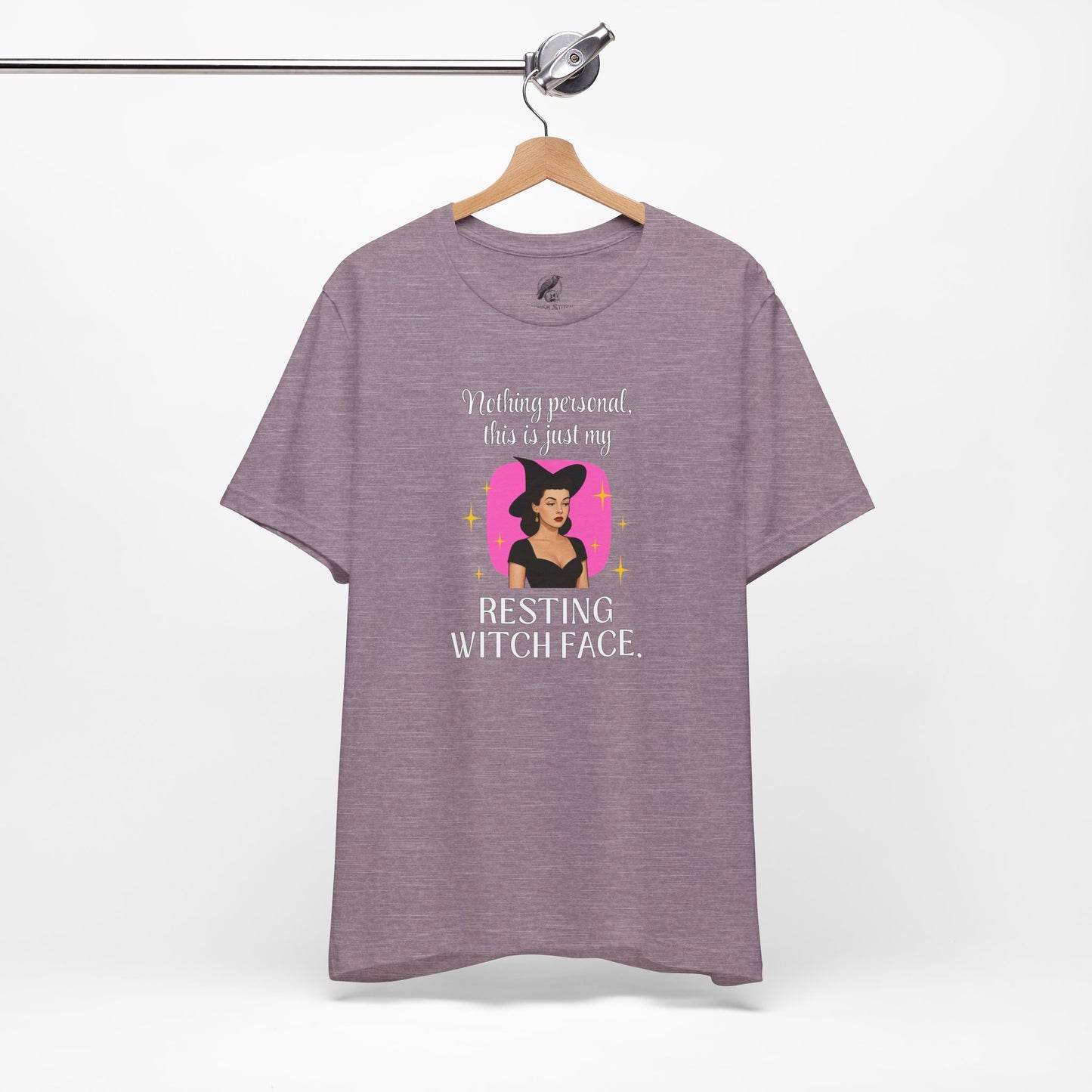 Resting Witch Face Graphic Tee, Pinup Unisex T Shirt