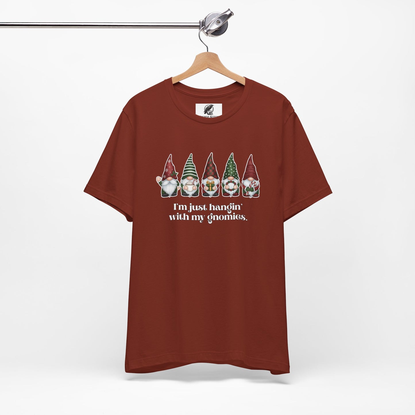 Hangin' With My Gnomies Graphic Tee, Unisex Christmas Shirt