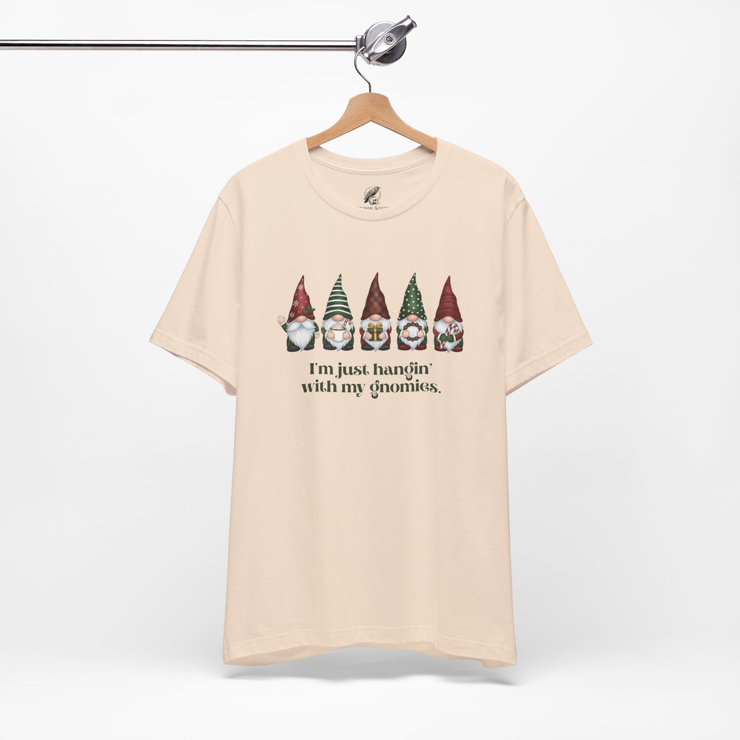 Hangin' With My Gnomies Graphic Tee, Unisex Christmas Shirt