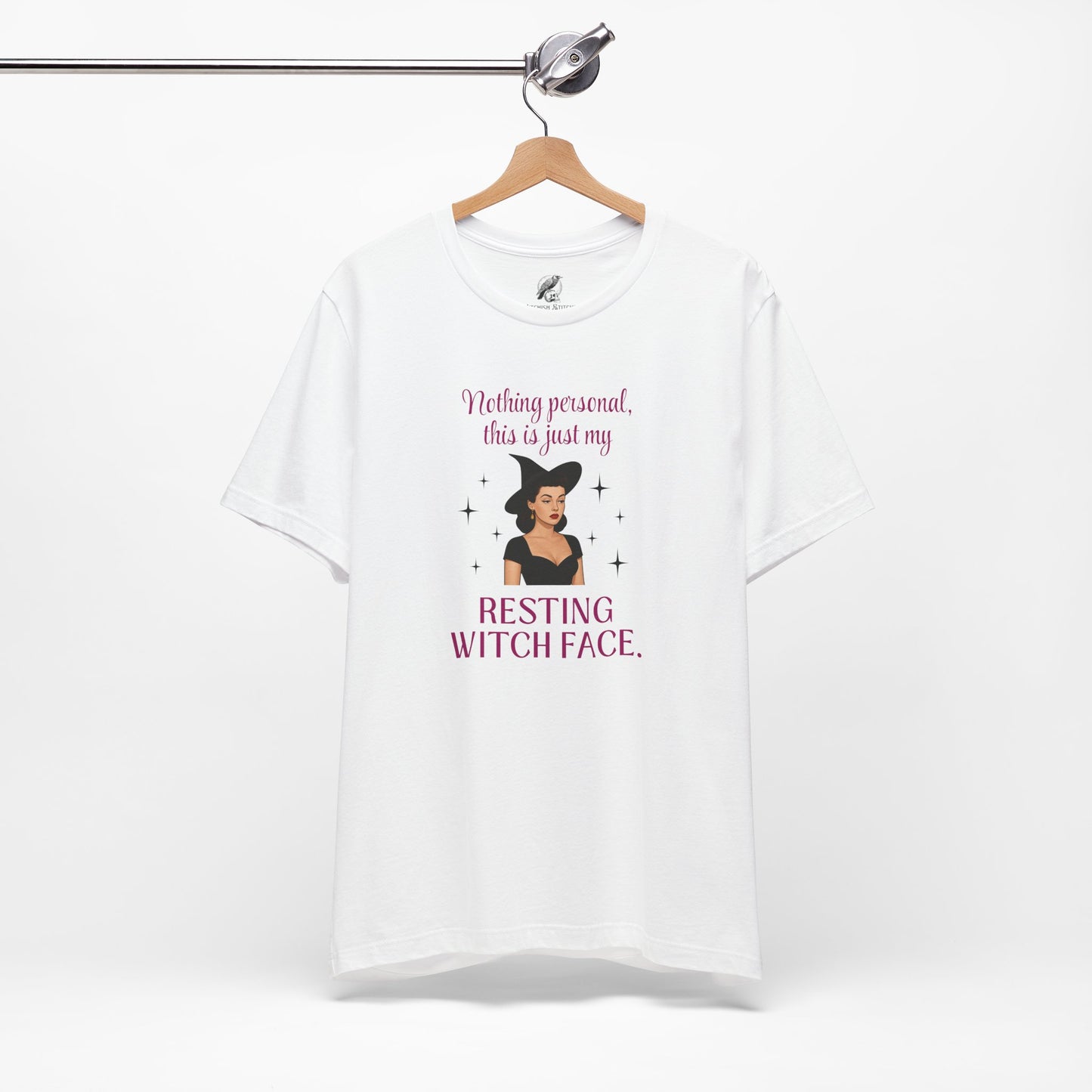 Resting Witch Face Graphic Tee, Pinup Unisex T Shirt