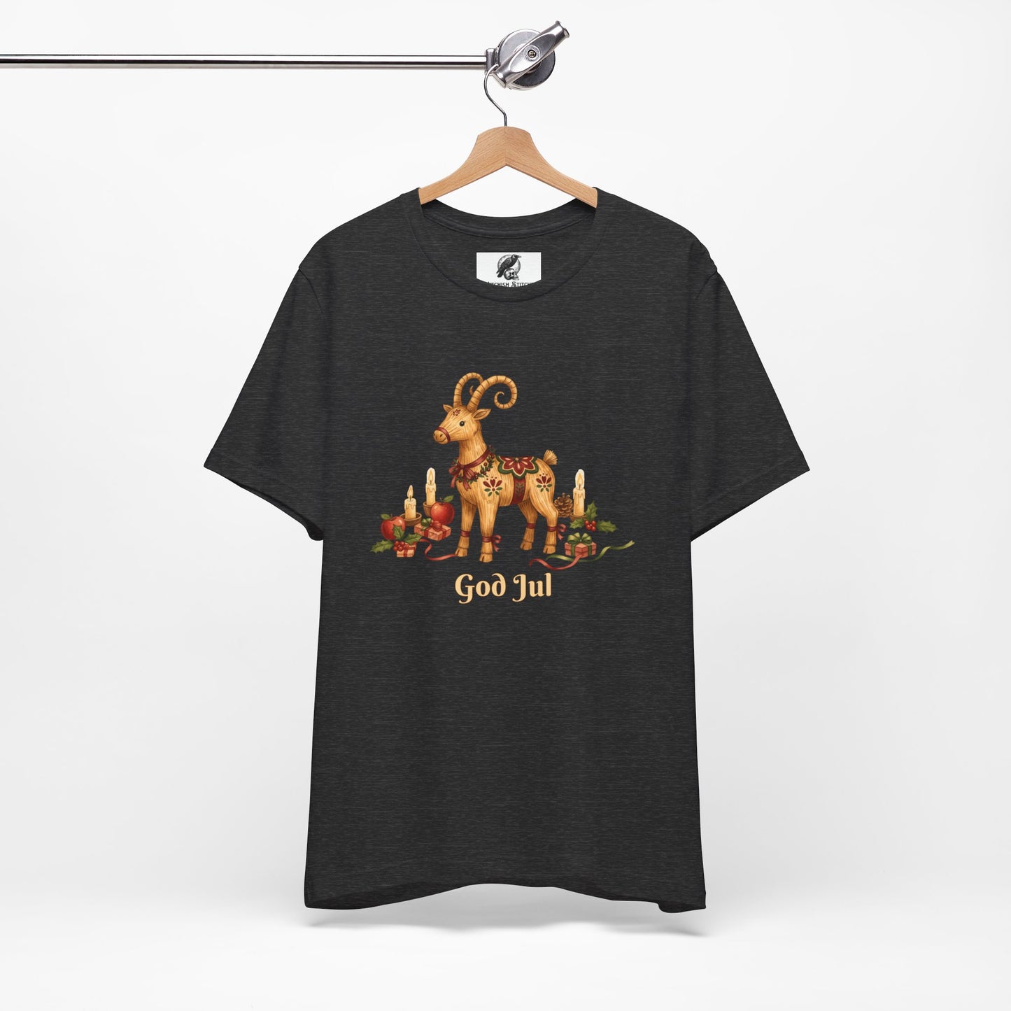 Julbok Yule Goat Graphic Tee, God Jul Unisex Shirt