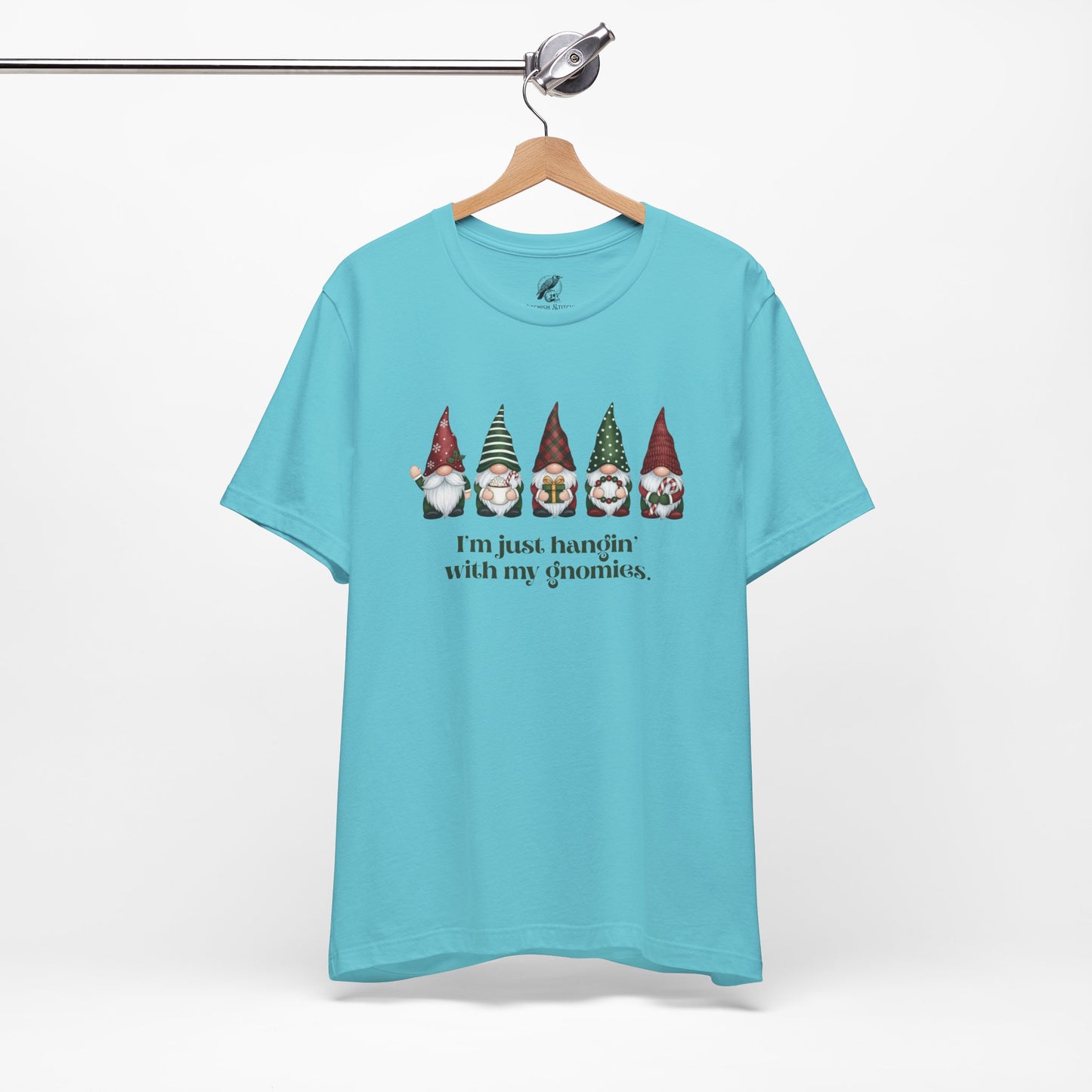Hangin' With My Gnomies Graphic Tee, Unisex Christmas Shirt