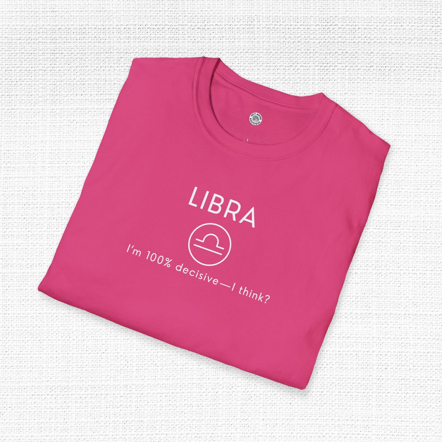 Libra Zodiac Sign Motto Tee: Ghosting is my way of avoiding conflict