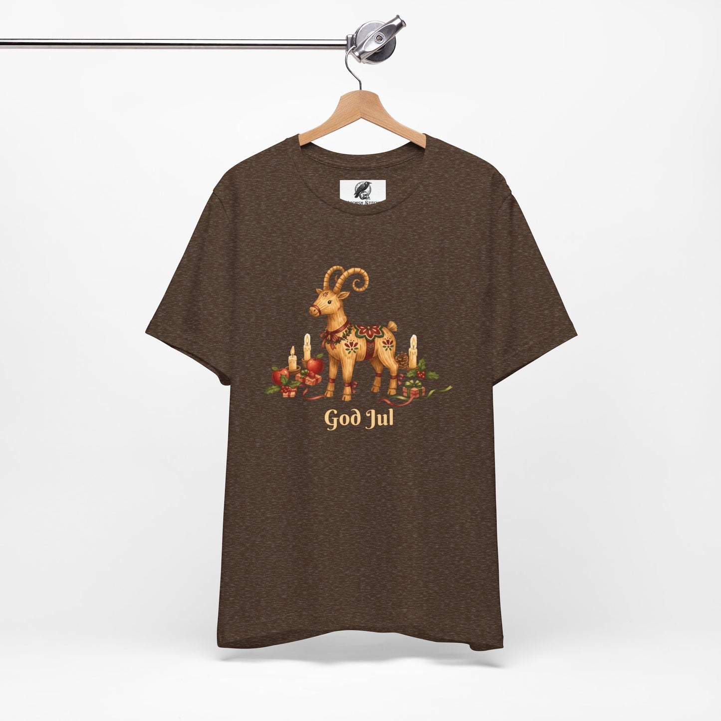 Julbok Yule Goat Graphic Tee, God Jul Unisex Shirt