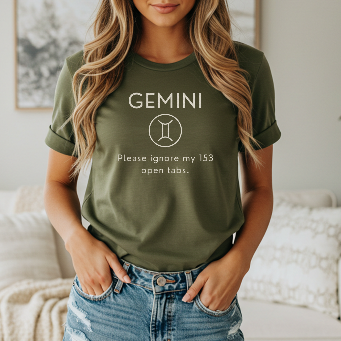 Gemini Zodiac Sign Motto Tee: Ignore my 153 open tabs