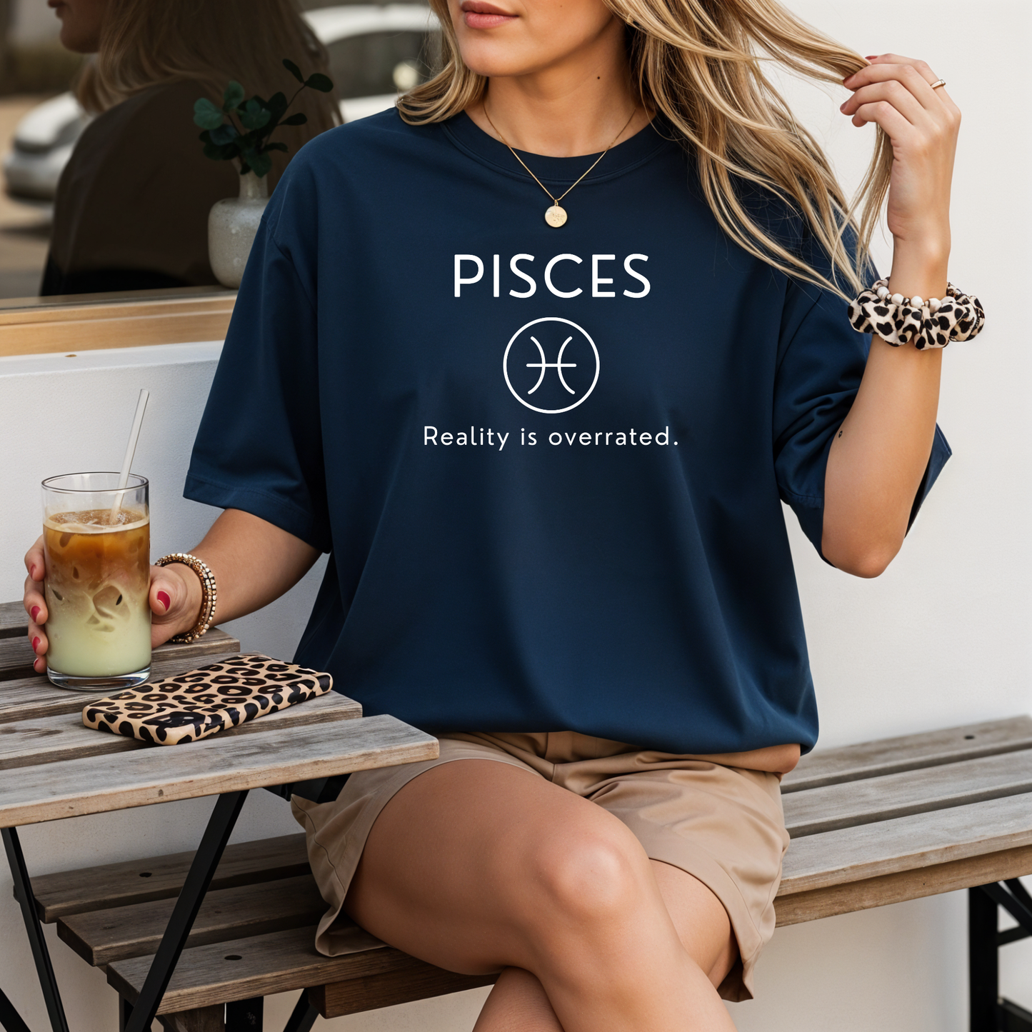 Pisces Zodiac Sign Motto Tee: Reality is overrated