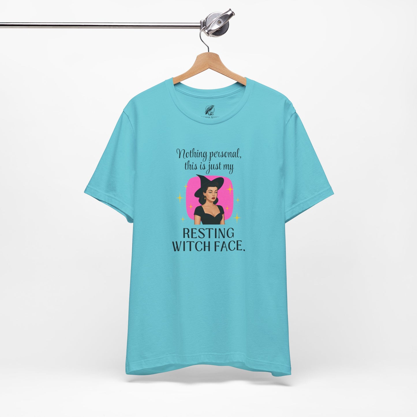 Resting Witch Face Graphic Tee, Pinup Unisex T Shirt