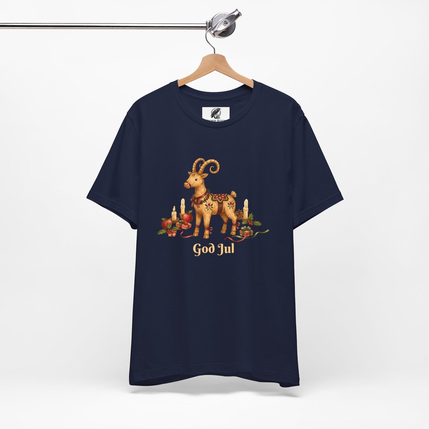 Julbok Yule Goat Graphic Tee, God Jul Unisex Shirt