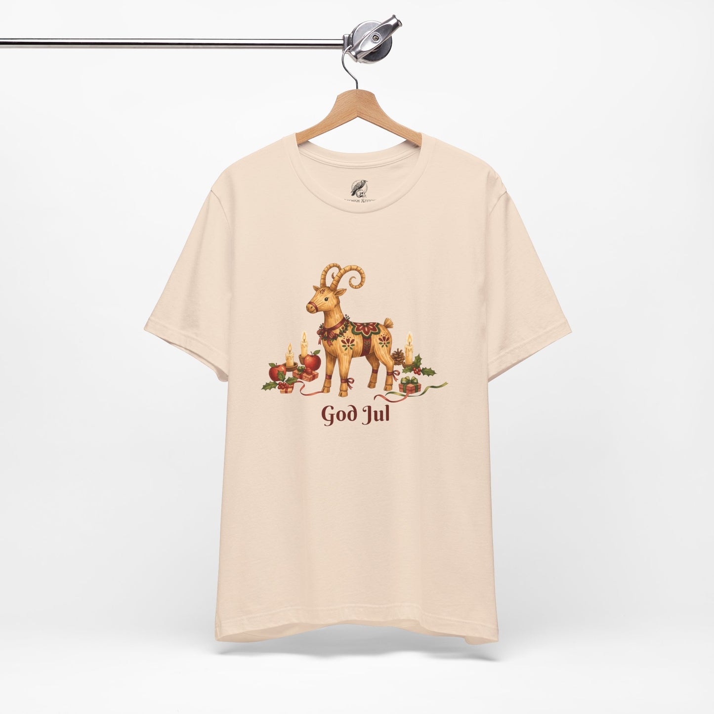 Julbok Yule Goat Graphic Tee, God Jul Unisex Shirt