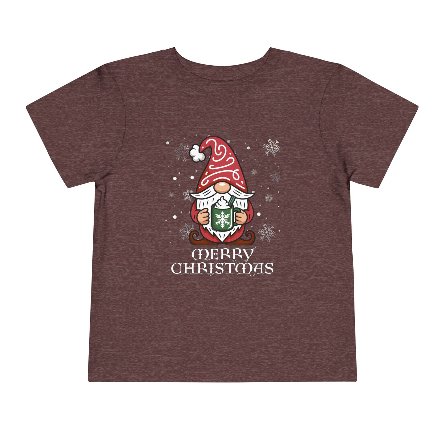 Merry Christmas Gnome Tee, Toddler Holiday T Shirt
