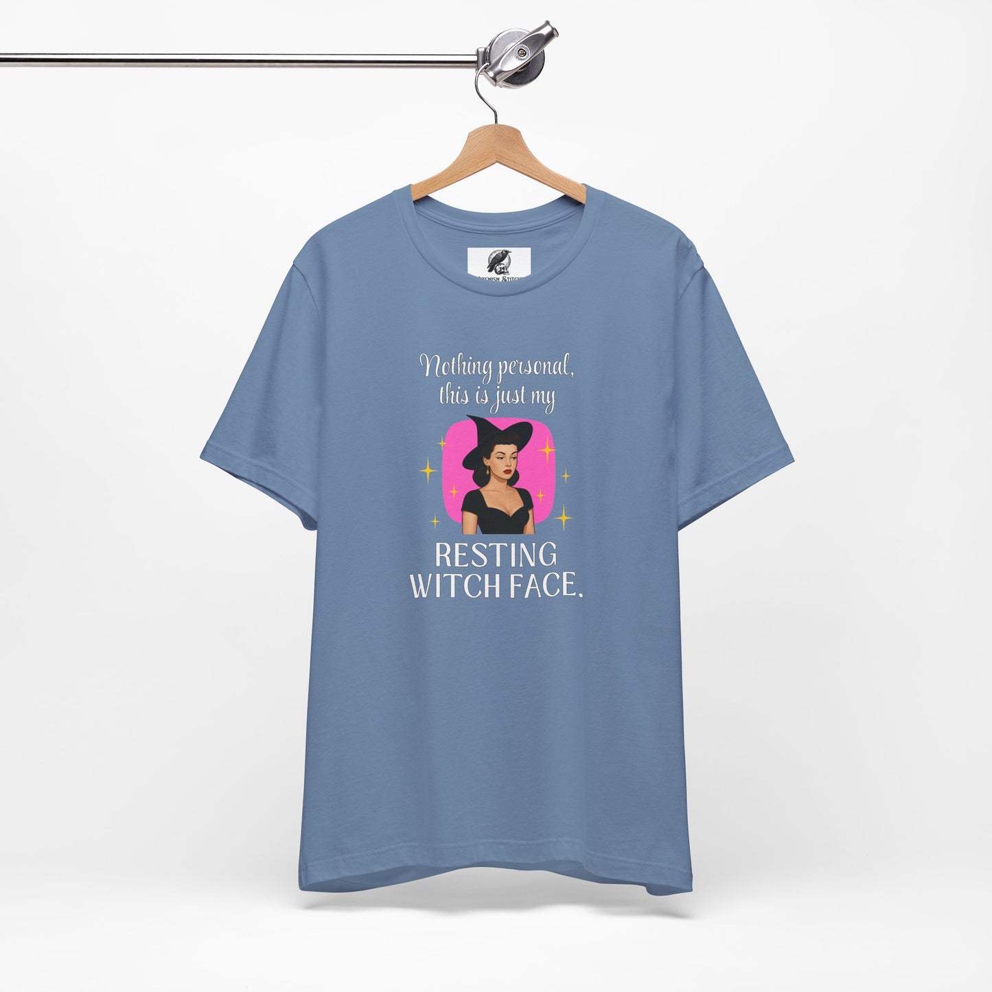 Resting Witch Face Graphic Tee, Pinup Unisex T Shirt