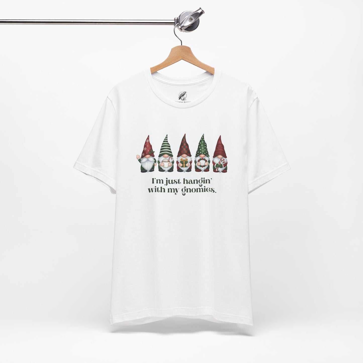 Hangin' With My Gnomies Graphic Tee, Unisex Christmas Shirt
