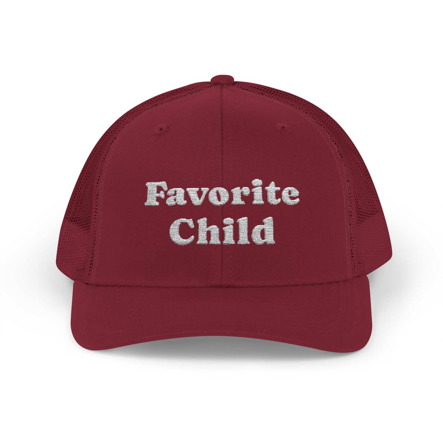 Embroidered "Favorite Child" Snapback Trucker Hat