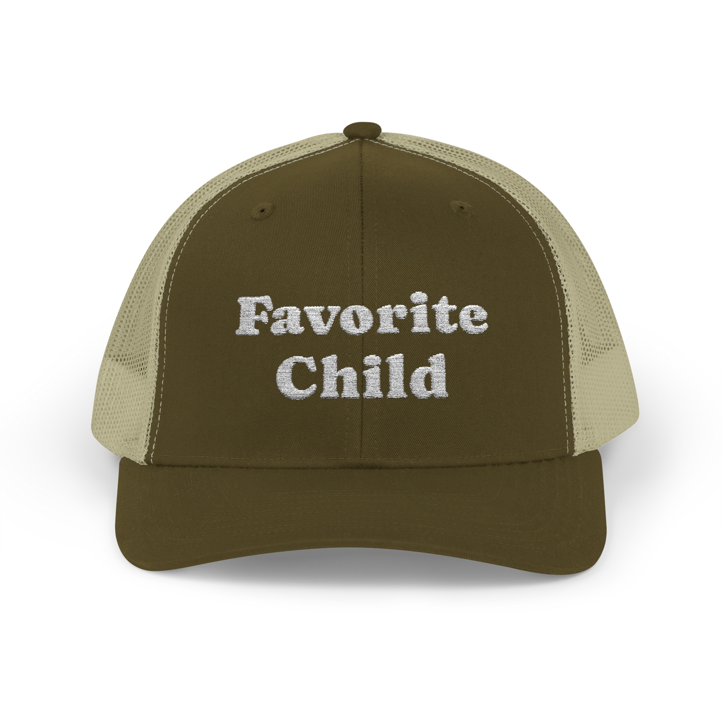 Embroidered "Favorite Child" Snapback Trucker Hat