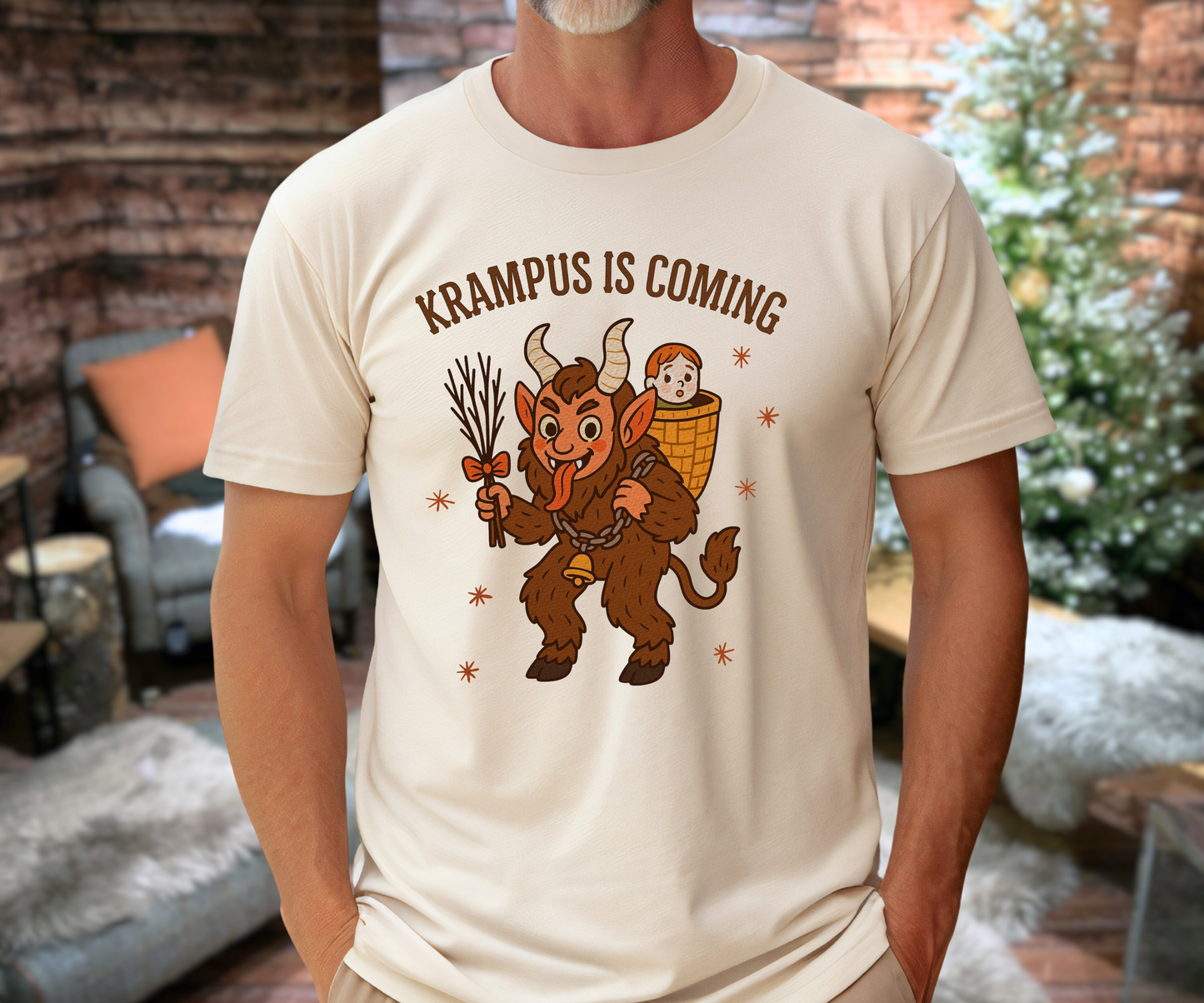 Krampus is Coming Graphic Tee, Unisex Christmas T Shirt