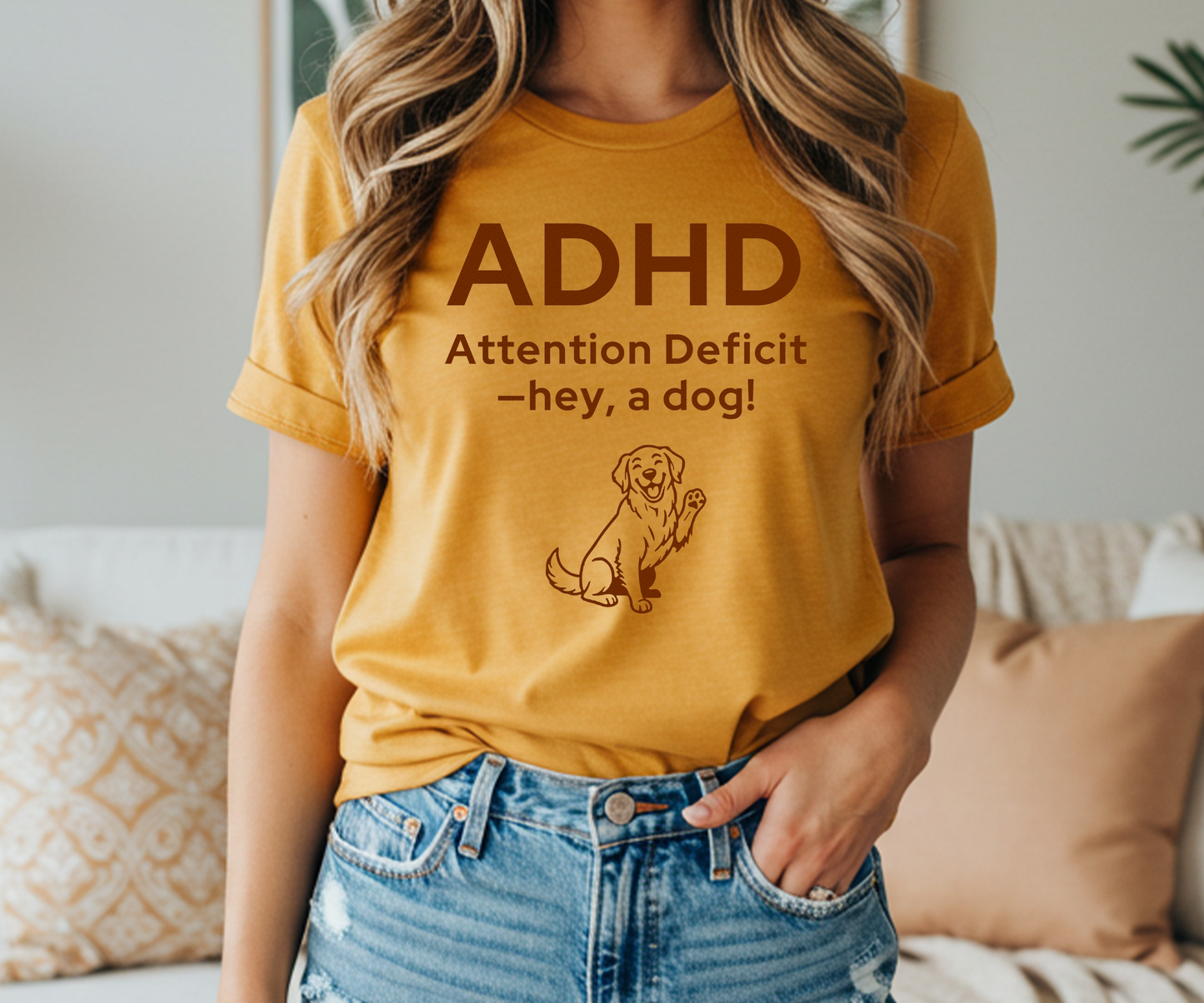 ADHD Dog Lover T Shirt, Funny Unisex Graphic Tee