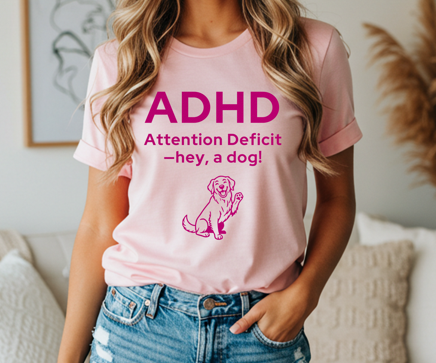 ADHD Dog Lover T Shirt, Funny Unisex Graphic Tee
