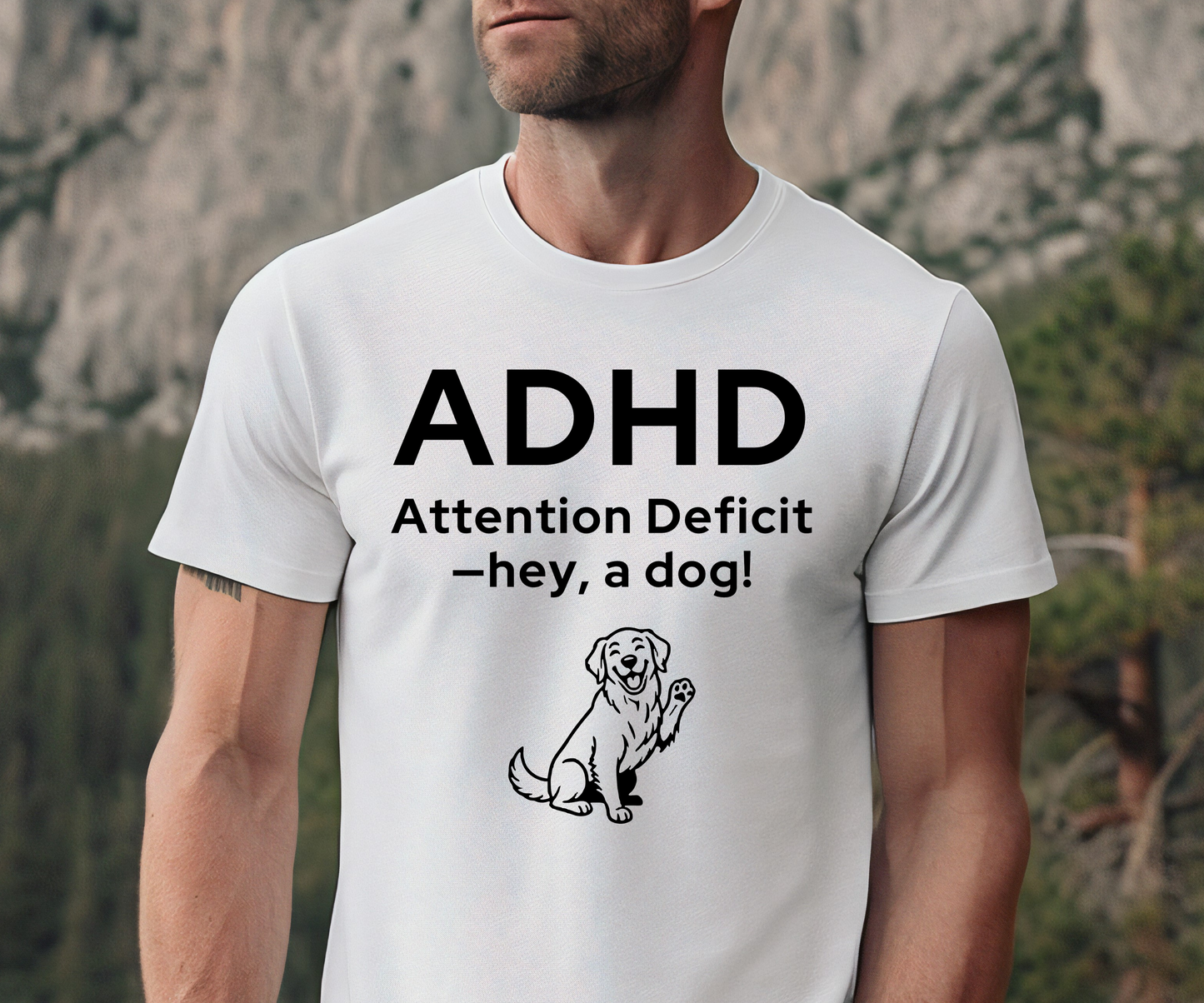 ADHD Dog Lover T Shirt, Funny Unisex Graphic Tee