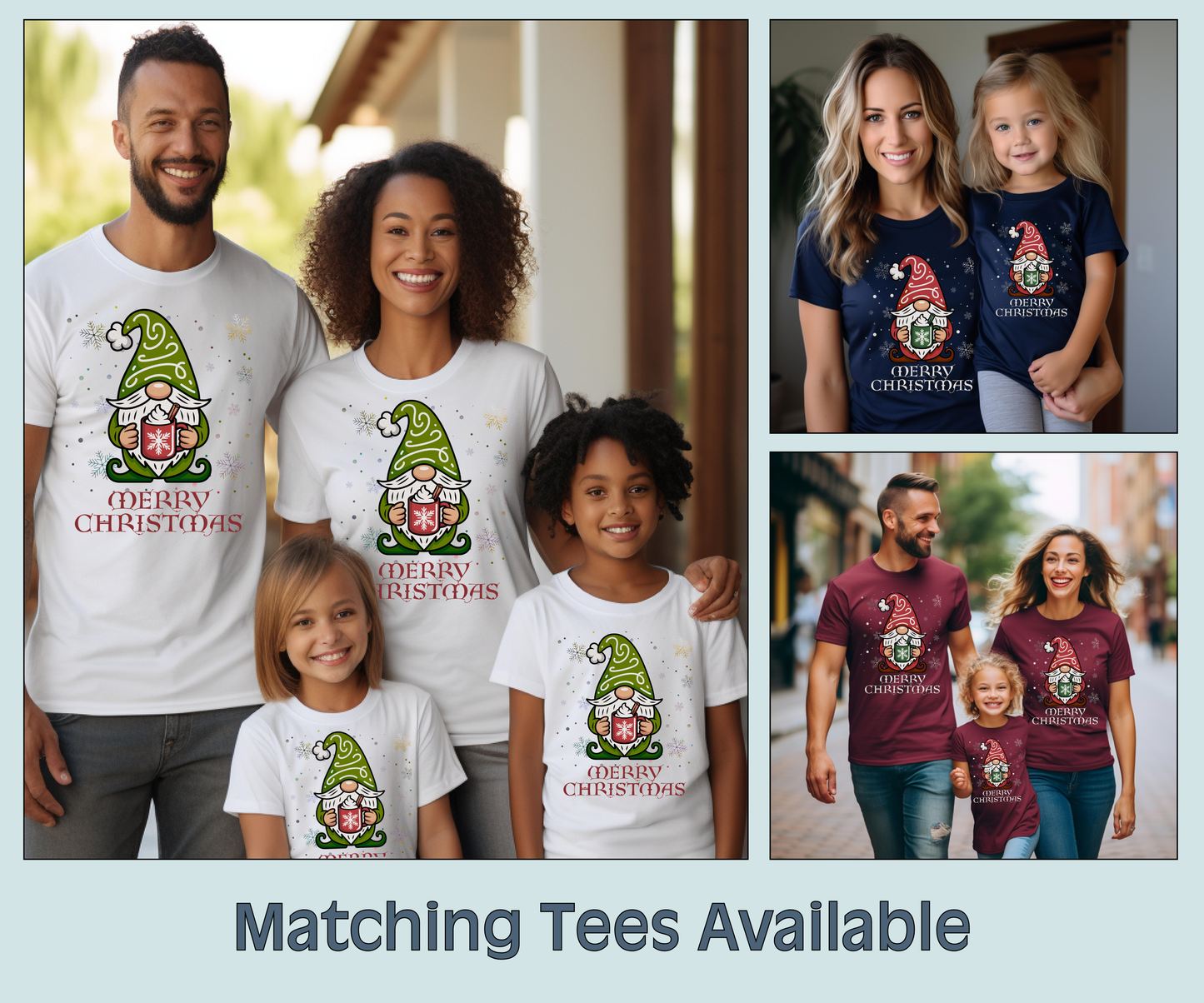 Merry Christmas Gnome Tee, Unisex Holiday T Shirt