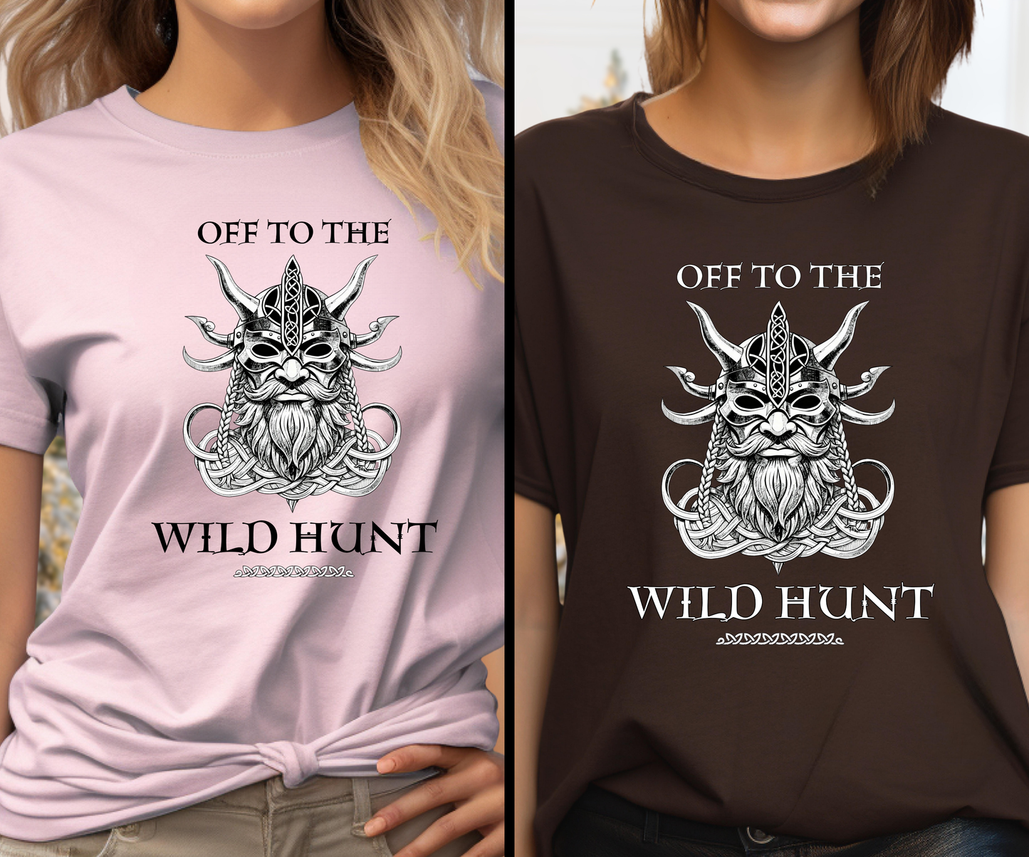 Off To The Wild Hunt Tee, Pagan Unisex Graphic T Shirt