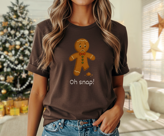 Oh Snap! Gingerbread Graphic Tee, Unisex Christmas T Shirt
