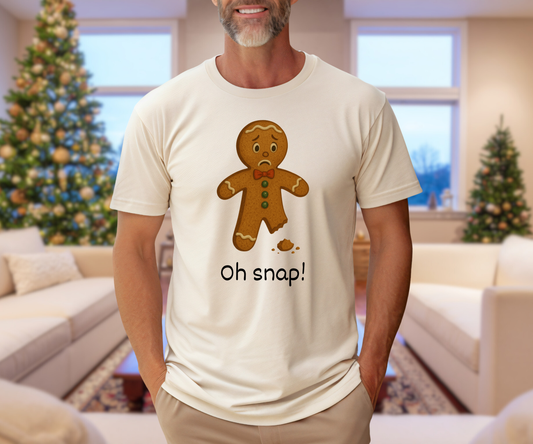 Oh Snap! Gingerbread Graphic Tee, Unisex Christmas T Shirt