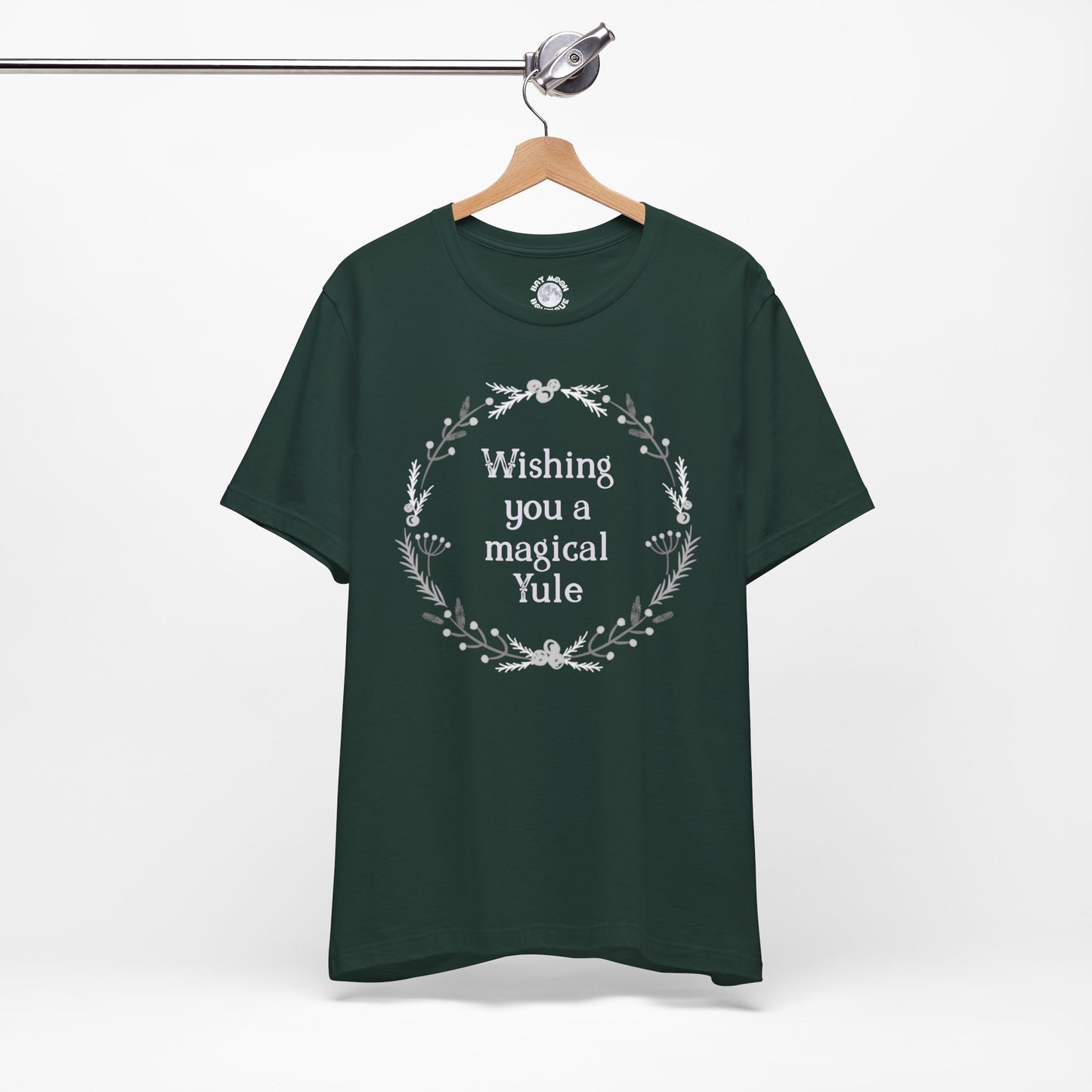 Wishing You a Magical Yule Minimalist Tee, Unisex Christmas T Shirt
